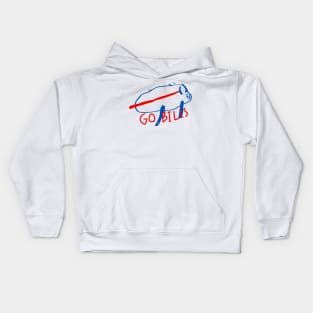 Drawing Go Bills Kids Hoodie